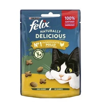 Purina Felix Snacks Gato Naturally Delicious Frango com erva gateira 50gr