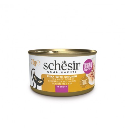 Schesir Gato Húmidos in cooking broth Atum e Frango