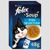 Purina Gatos Húmidos Felix Soup Original (seleção de peixes) 6x48gr.
