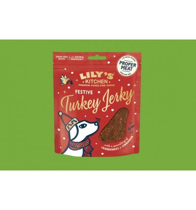 Lily's Kitchen Natal Cão Snacks Festivos com Carne seca de Peru 70gr
