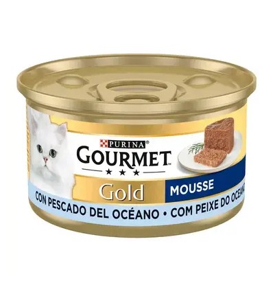 Purina Gourmet Gold Mousse com Peixe do Oceano lata 85gr
