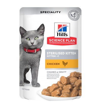 Hill's Science Plan Esterilizado Kitten Frango 12x85gr