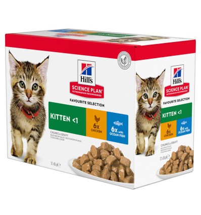 Hill's Science Plan Kitten Frango e Peixe do Oceano12x85gr