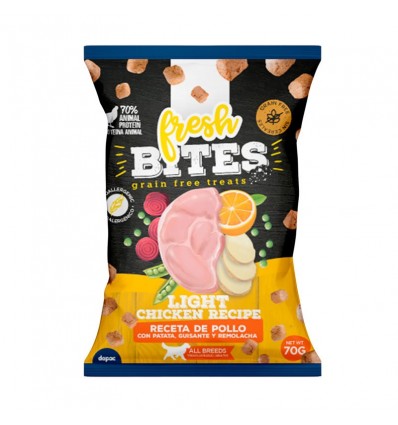 Fresh Bites Grain Free Snacks p/ cão Light com Frango 70gr