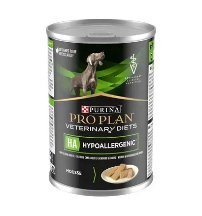 Purina Pro Plan VET Cão e Gato Húmidos HA Hypoallergenic 12x400gr