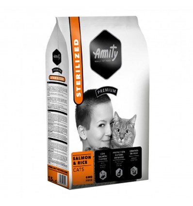 Amity Gato Premium Esterilizado Salmão e Arroz