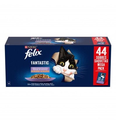 Purina Gatos Húmidos Felix Fantastic Mix PACK JUMBO 44x85gr