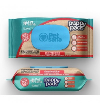 Dapac PetSana Toalhitas de Limpeza Clorhexidina p/ Cão e Gato 60 uni.