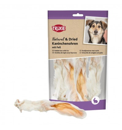 Trixie Cão Snack Pele de Coelho com pêlo 100gr