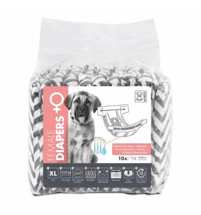 M-Pets Fraldas Descartáveis para Fêmea