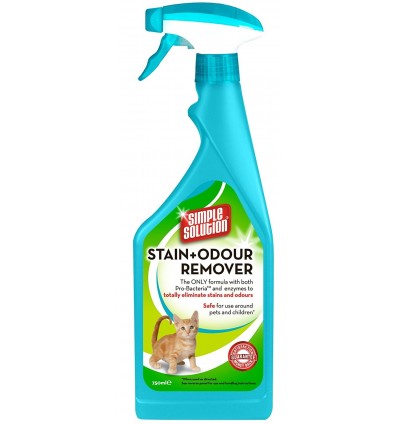 Removedor de Odores Simple Solution p/Gatos 750 ml